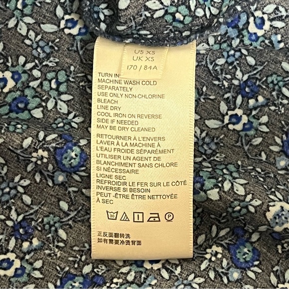 Free People Petunia Smocked Mini Jumper Dress Floral Open Back Blue Summer Sz XS - Picture 8 of 16